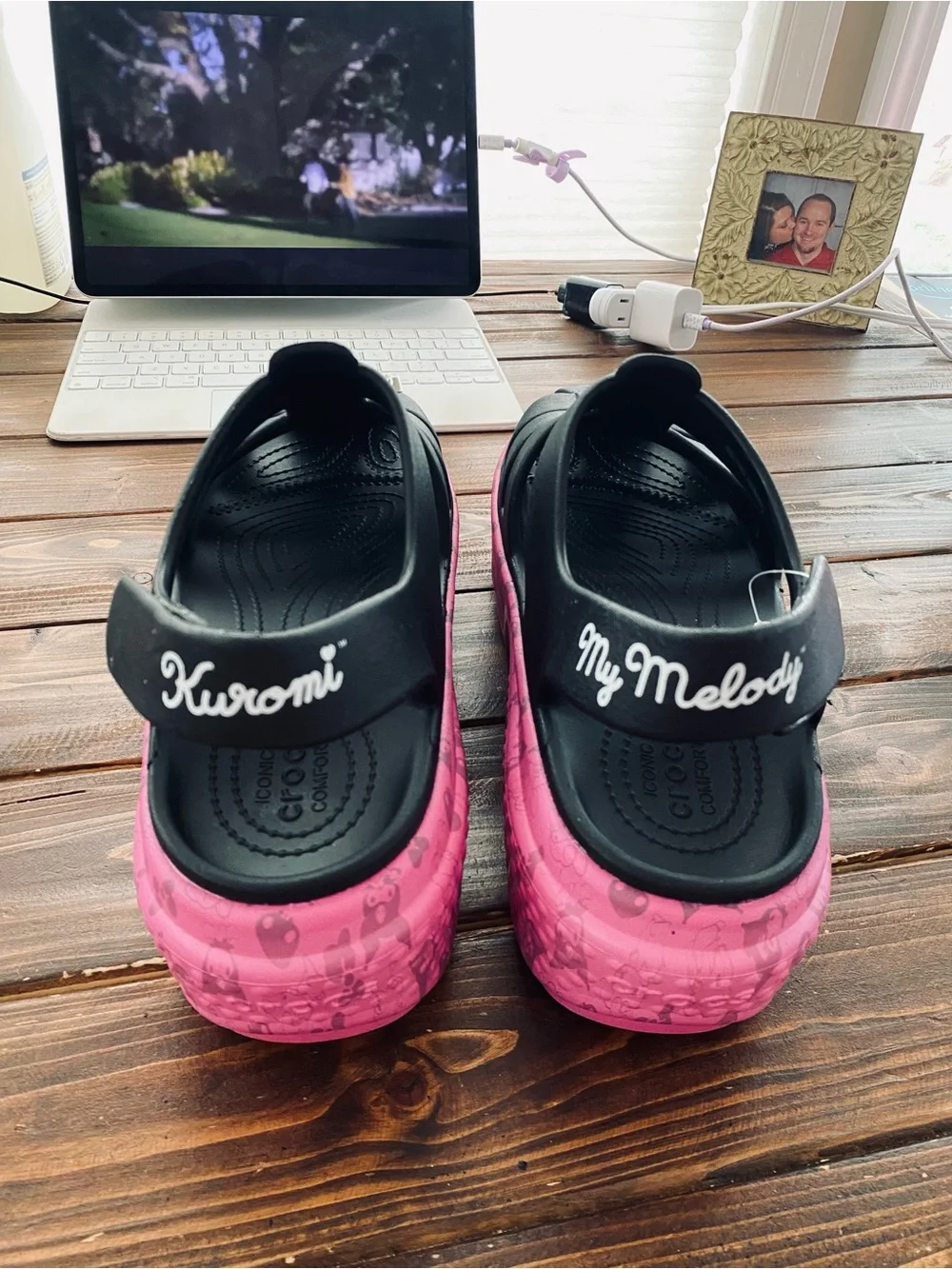 Crocs X Hello Kitty and Friends NEW My Melody and Kuromi Stomp Sandal Size 11